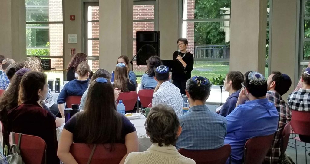 Rabbi Sharon Cohen Anisfeld speaks to students