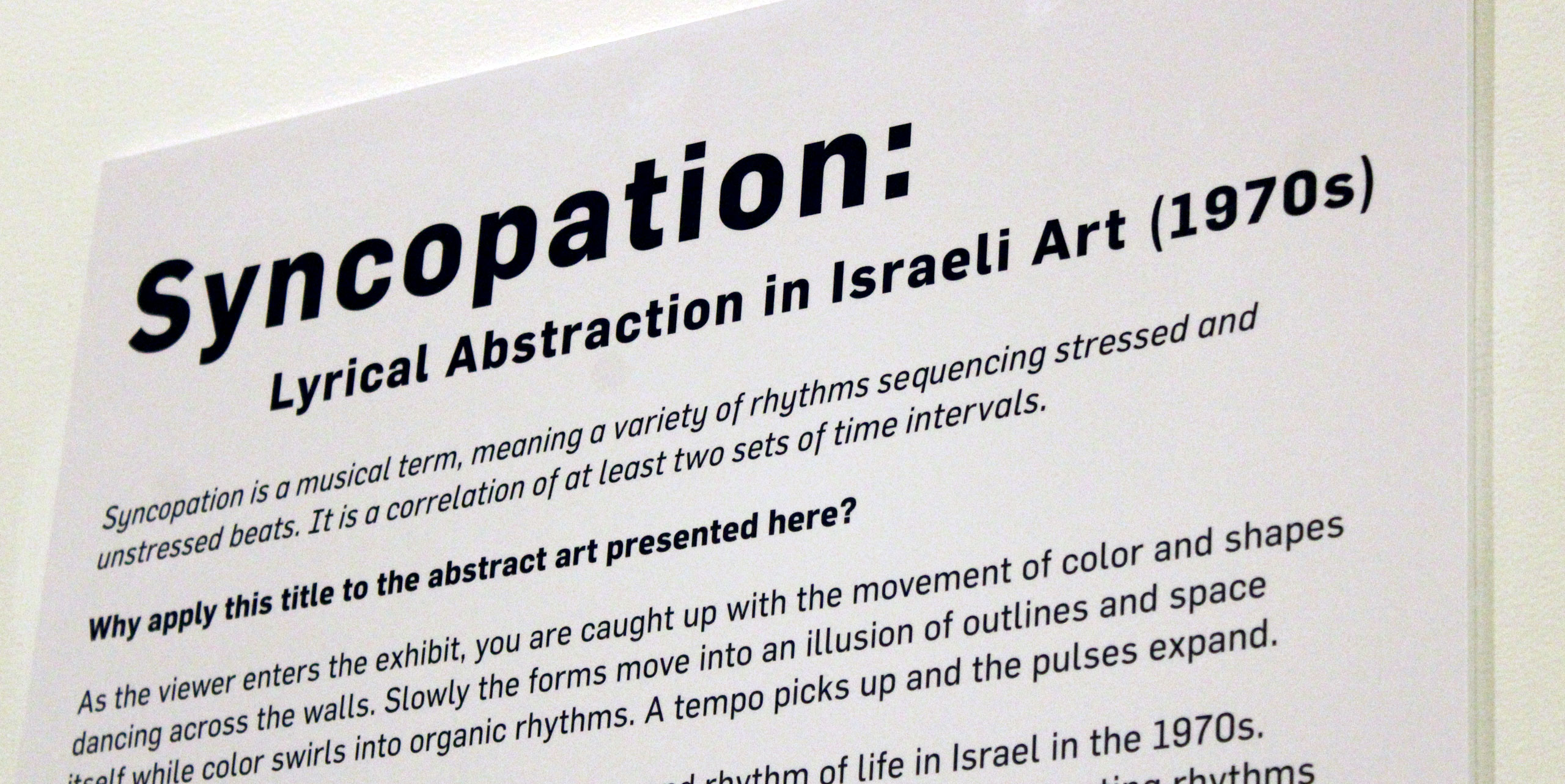 Syncopation art opening