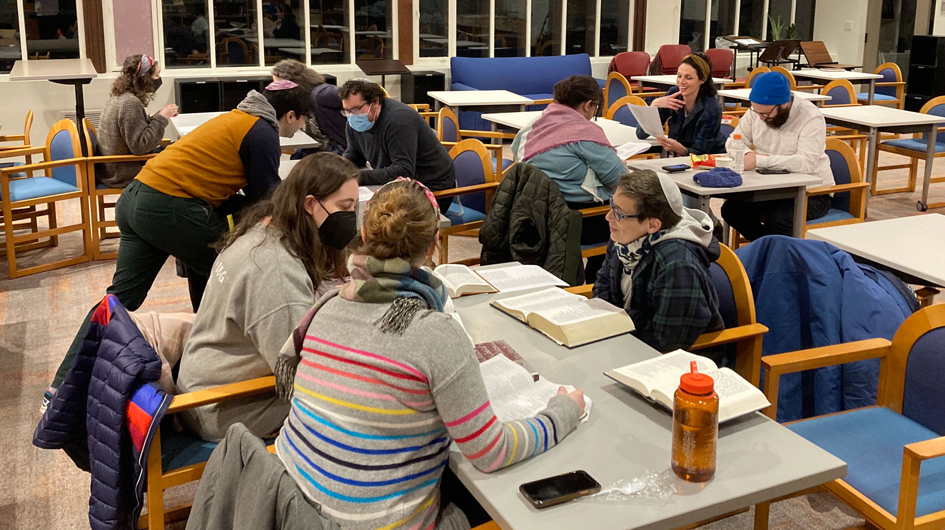 students in beit midrash