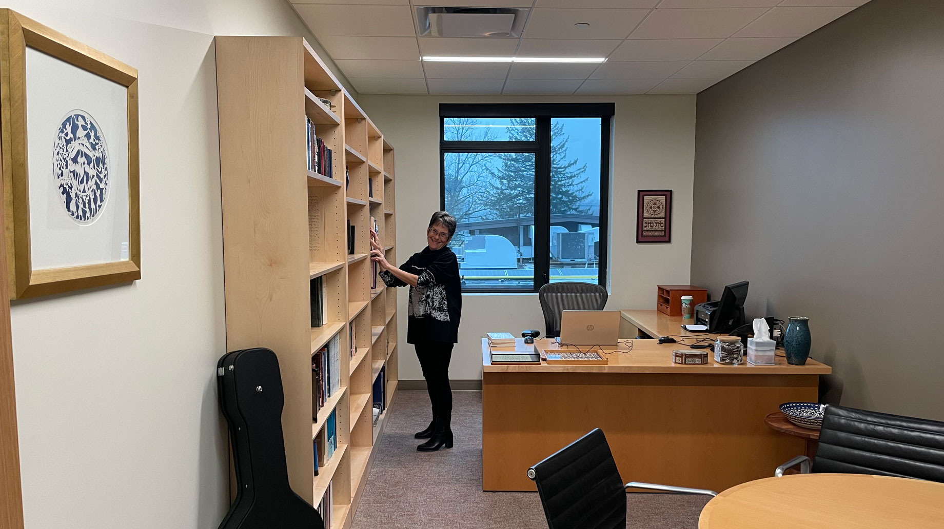 President Anisfeld in her new office