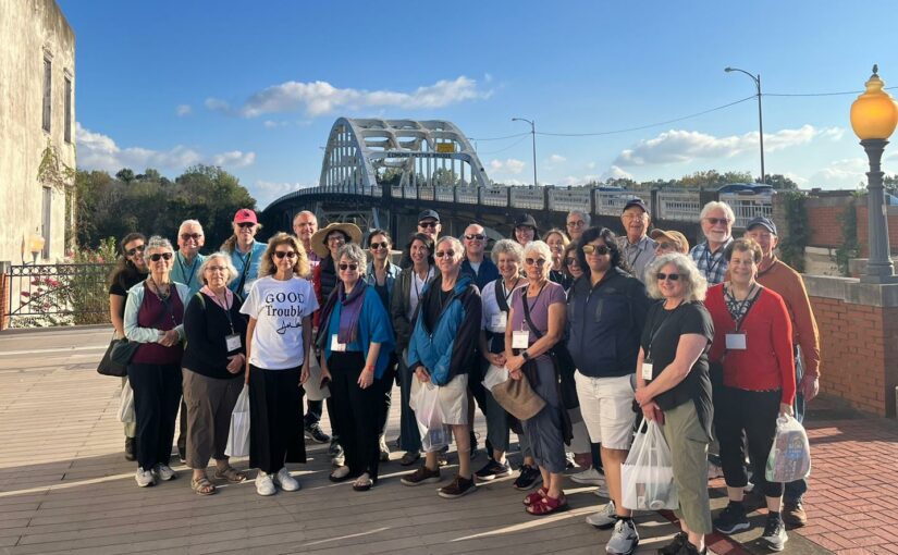 Tamid travelers at Edmund Pettus Bridge